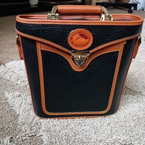 Dooney & Bourke Black and Tan Men's Bag